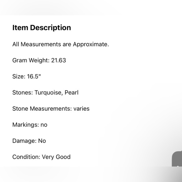 20 k gold turquoise pearl beaded pendant necklace - Picture 12 of 12